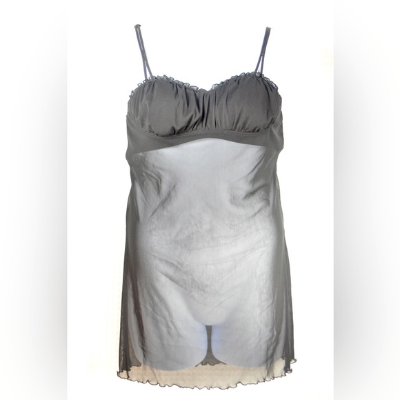 Black Sheer Bottom Chemise Lingerie Women’s Size XL - Picture 2 of 6